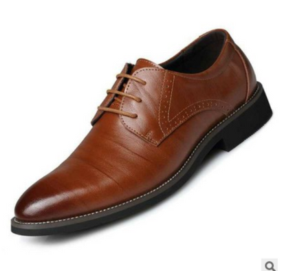 Elegant Men's Formal Wedding Office Shoes Light Brown 39