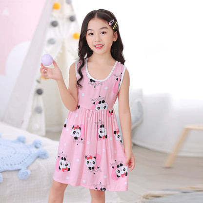 Summer Girls Dresses Cotton Silk Girls Summer Dresses C3 100cm