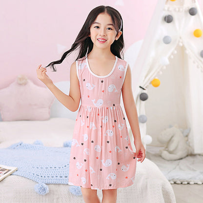 Summer Girls Dresses Cotton Silk Girls Summer Dresses C5 100cm