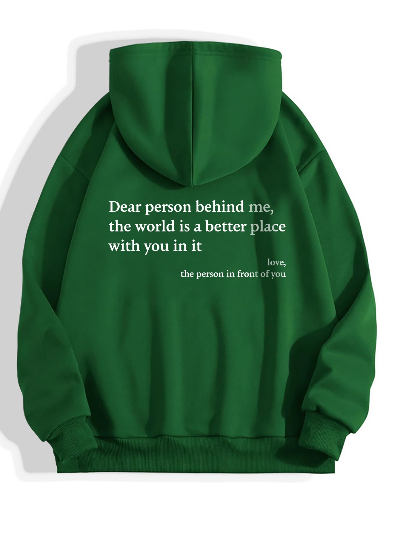 Elegant Women's Kangaroo Pocket Drawstring Printed Hoodie Unisex Trendy Hoodies Green 2XL