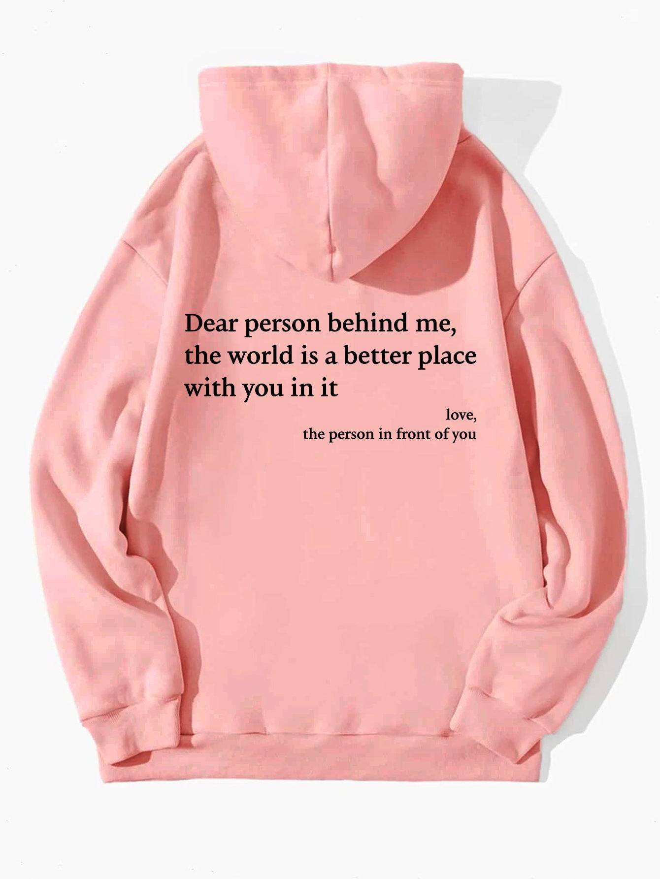 Elegant Women's Kangaroo Pocket Drawstring Printed Hoodie Unisex Trendy Hoodies Pink 2XL