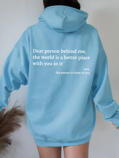 Elegant Women's Kangaroo Pocket Drawstring Printed Hoodie Unisex Trendy Hoodies Sky Blue 2XL