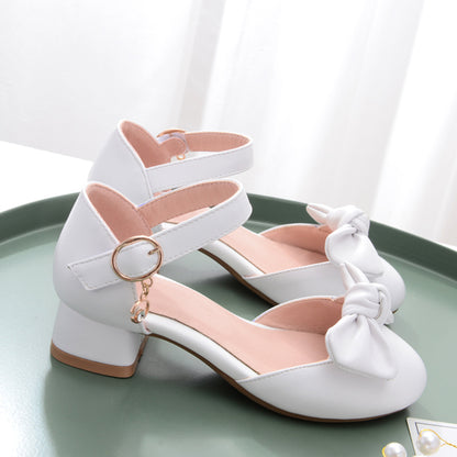 Lovely Girl's Wedding Summer Sandals White 28 18.3cm