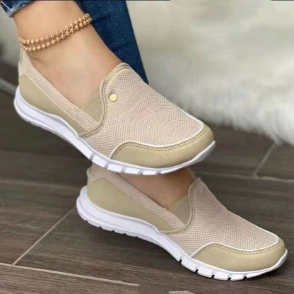 Elegant Women's Casual Flat Heel Slip-on Loafers Shoes Gold 35.