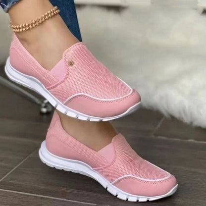 Elegant Women's Casual Flat Heel Slip-on Loafers Shoes Pink 35.