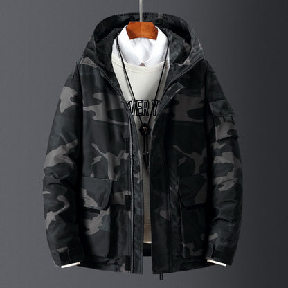 Men's Workwear Warm Urban Down Winter Jacket Camouflage M