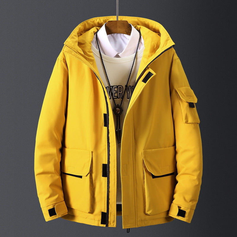 Men's Workwear Warm Urban Down Winter Jacket Yellow L