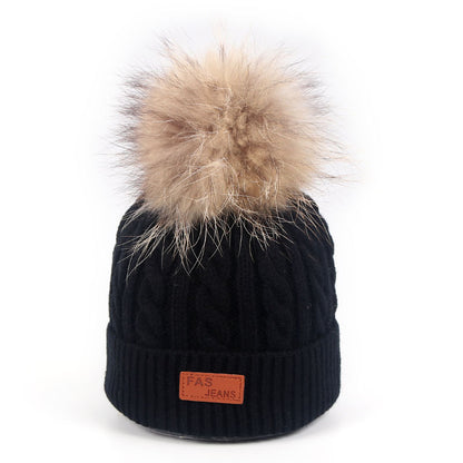 Comfy Warm Children's Winter Hat Black