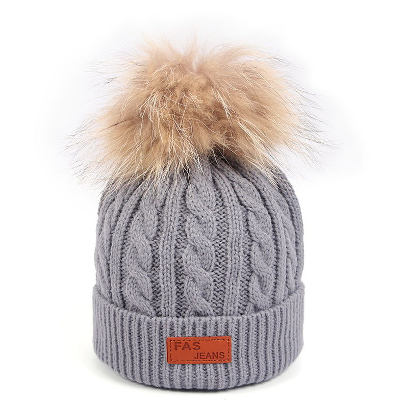 Comfy Warm Children's Winter Hat Grey