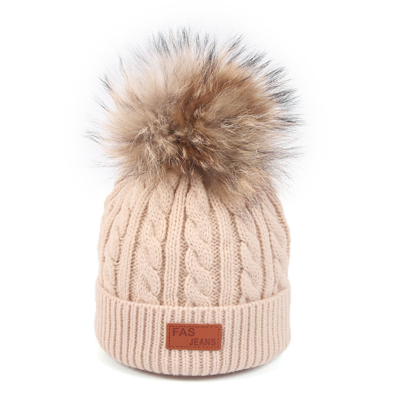 Comfy Warm Children's Winter Hat Khaki