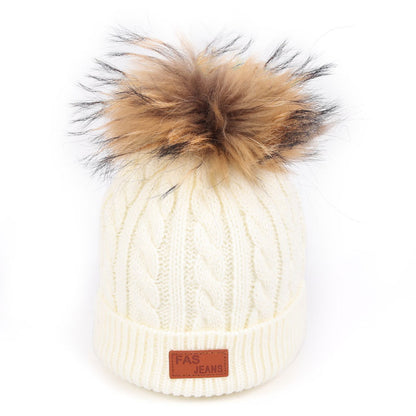 Comfy Warm Children's Winter Hat White