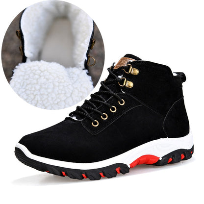 Cute Men's Warm Winter Boots Black 39