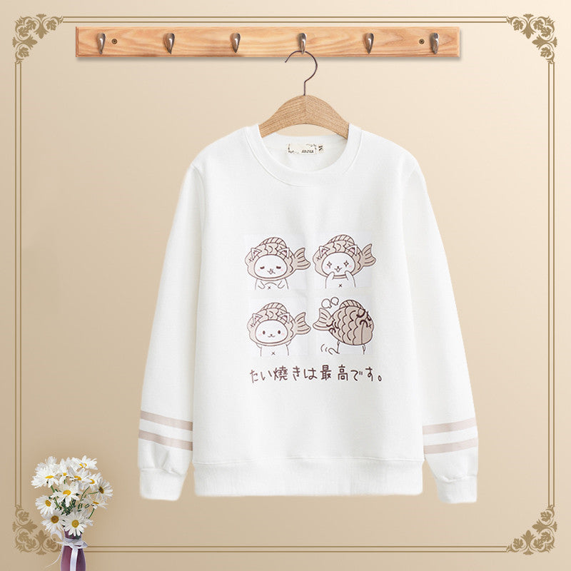 Lovely Women's Autumn Winter Warm Sweater White L