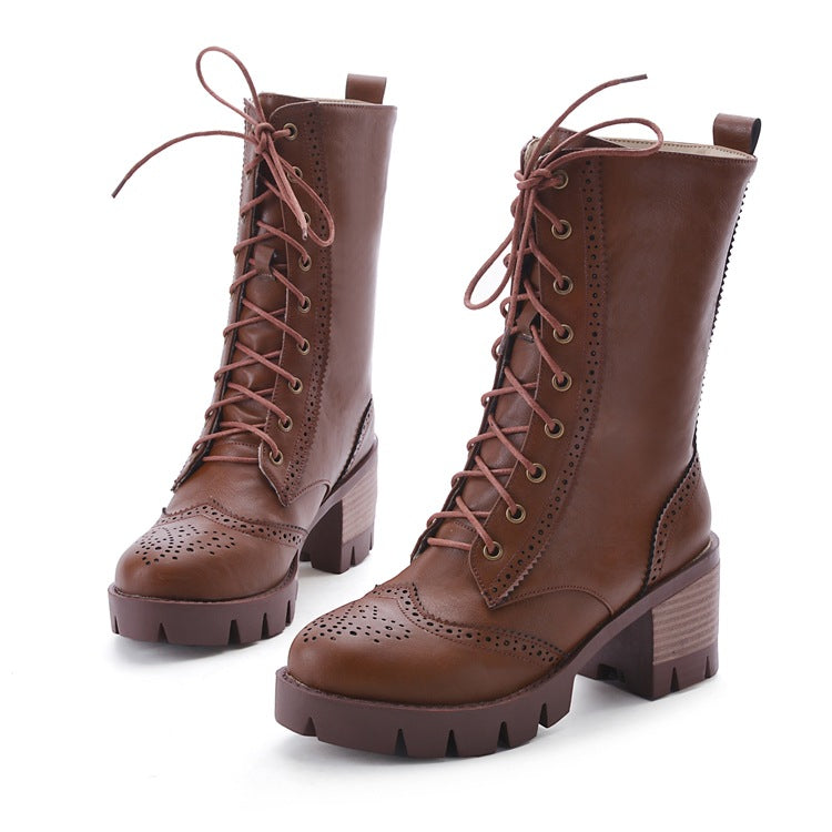 Lovely Women's Martin Urban Boots Brown 34