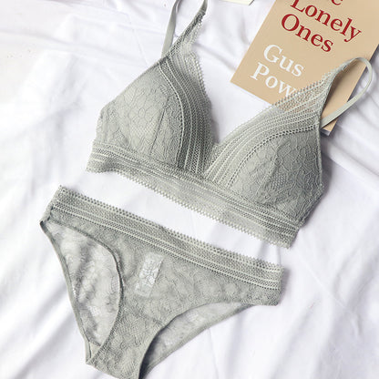 Lovely Women's Lace Underwear Grey L