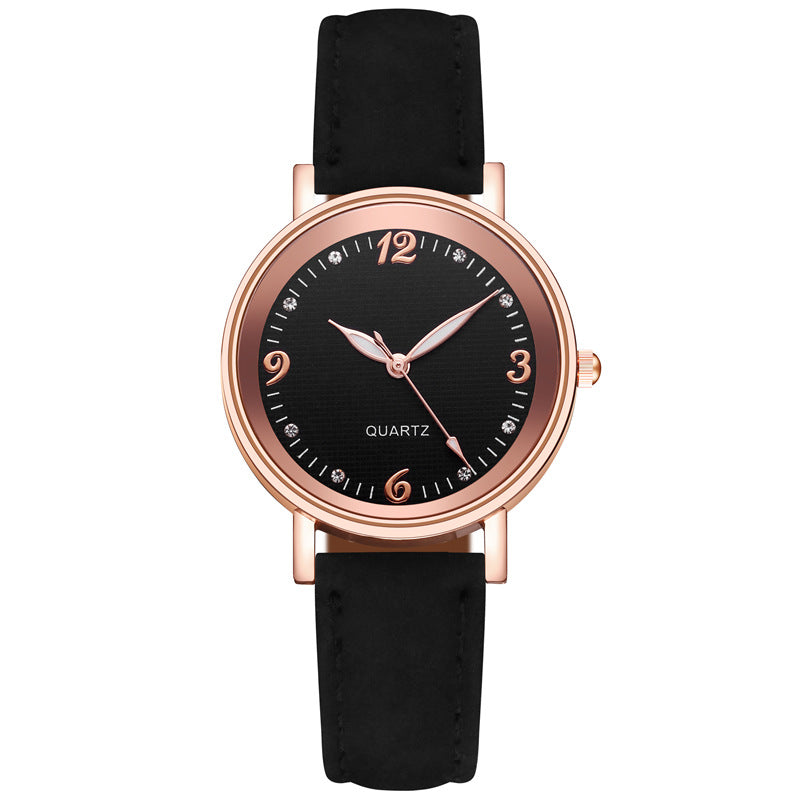 Lovely Women's Fashionable Glow In The Dark Wrist Watch Black