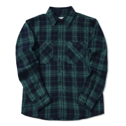 Cute Men's Heavy Thick Plaid Shirt Green L