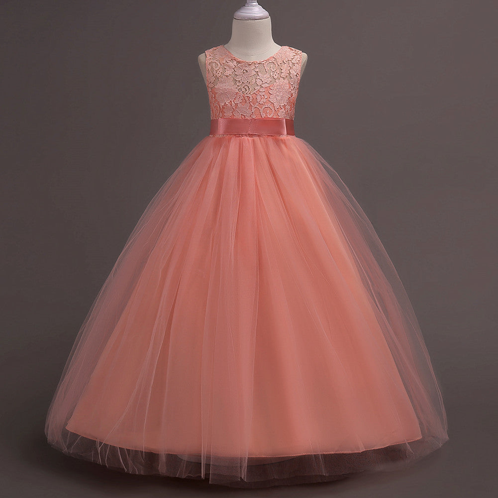 Lovely Children's Dress Girls Party Wedding Dress Pink 120cm