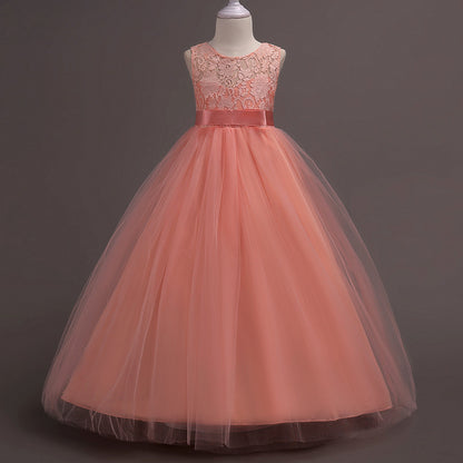 Lovely Children's Dress Girls Party Wedding Dress Pink 120cm