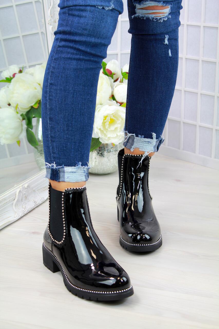 Elegant Women's Fashion Short Boots Autumn Winter 1Black 35