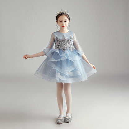 Elegant Children Princess Girl's Party Host Evening Dress A 120cm