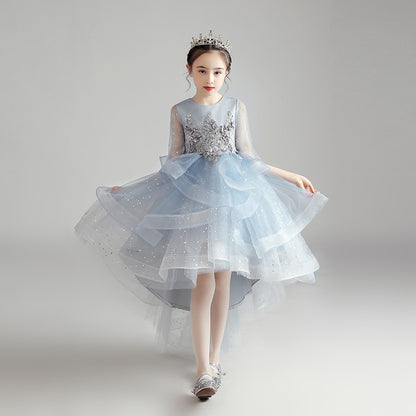 Elegant Children Princess Girl's Party Host Evening Dress B 100cm