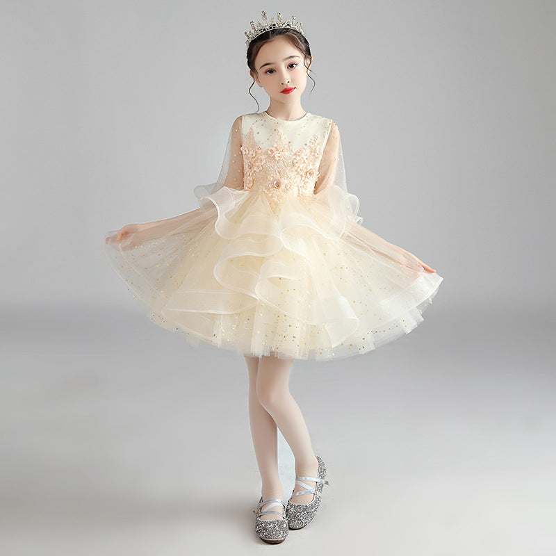 Elegant Children Princess Girl's Party Host Evening Dress E 100cm