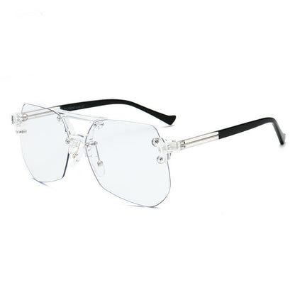 Anti-blue Glasses Rimless Flat Glasses Men Black