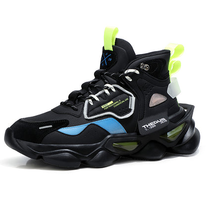 New Men's Autumn And Winter Outdoor Platform Basketball Sneakers Shoe BlackBlue 39