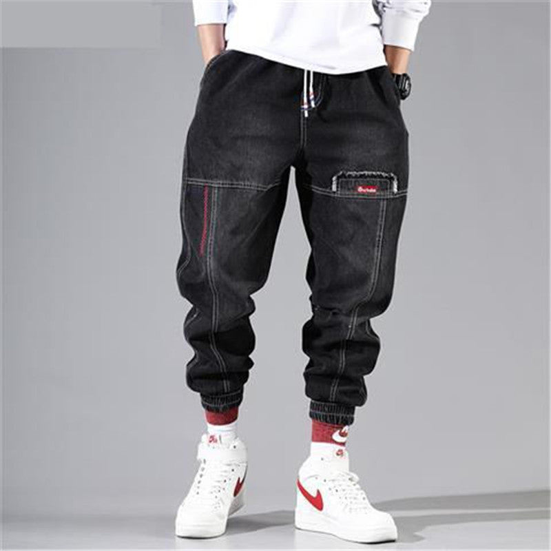 Cute Men's Urban Harem Trousers Pants Male Black 4XL