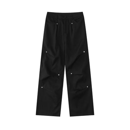 Lovely Women's American Sports Paratrooper Trouser Pants Fashion Brand Cargo Pants Men Black L