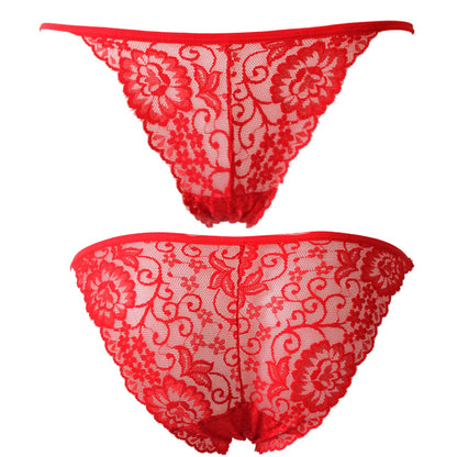 Sexy Women's Lace Brief Underwear Female Red One size