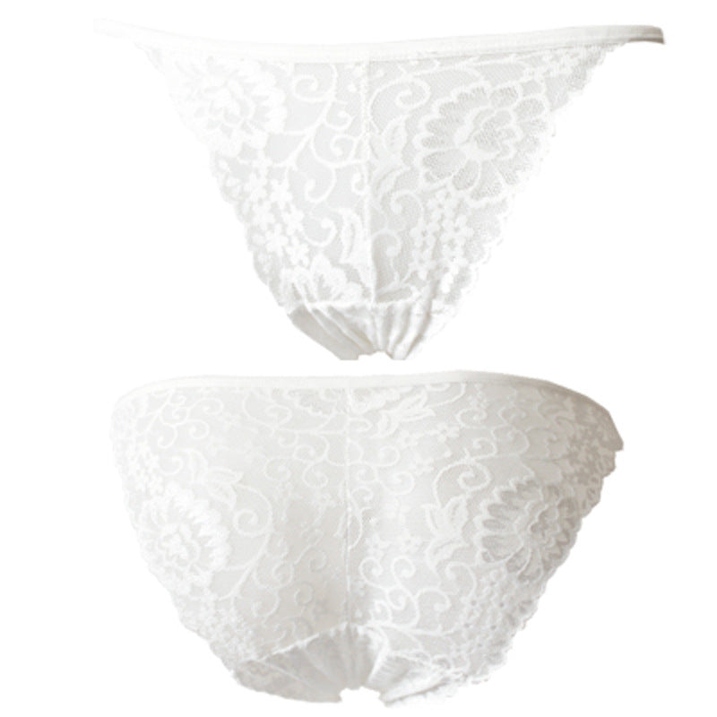 Sexy Women's Lace Brief Underwear Female White One size