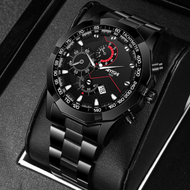 Elegant Stylish Full Automatic Non-Mechanical Watch For Men Black black