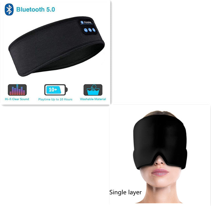 Wireless Bluetooth Sleeping Headphones Headband Thin Soft Elastic Comfortable Black set4