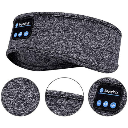 Wireless Bluetooth Sleeping Headphones Headband Thin Soft Elastic Comfortable Grey 2pcs