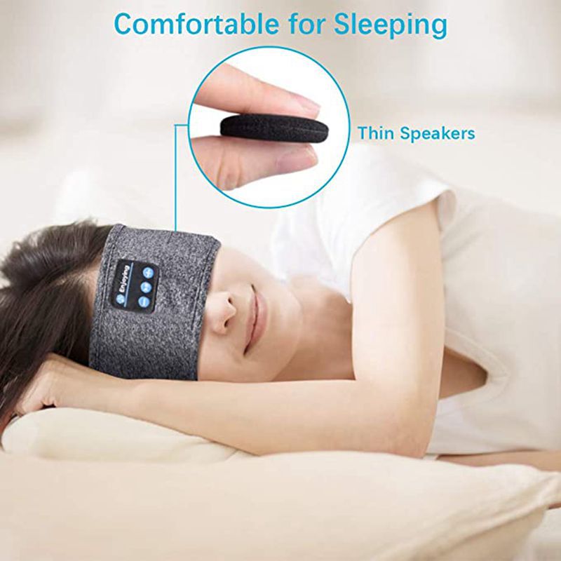 Wireless Bluetooth Sleeping Headphones Headband Thin Soft Elastic Comfortable Grey 3pcs