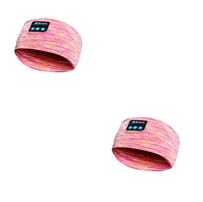 Wireless Bluetooth Sleeping Headphones Headband Thin Soft Elastic Comfortable Pink 2pcs