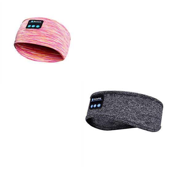 Wireless Bluetooth Sleeping Headphones Headband Thin Soft Elastic Comfortable Pink and grey