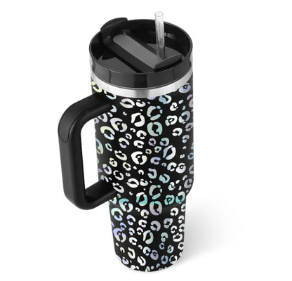 Ochapa 40 Oz Tumbler With Straw Insulated Stainless Steel Spill Proof Vacuum Black2 1200ML