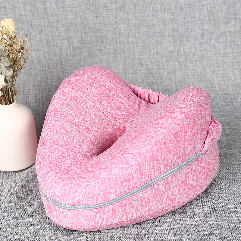 Heart-Shaped Memory Foam Leg Pillow Beautiful Leg Pillow Pink