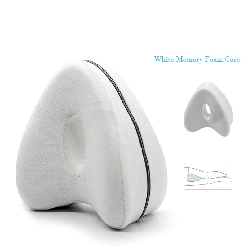 Heart-Shaped Memory Foam Leg Pillow Beautiful Leg Pillow White