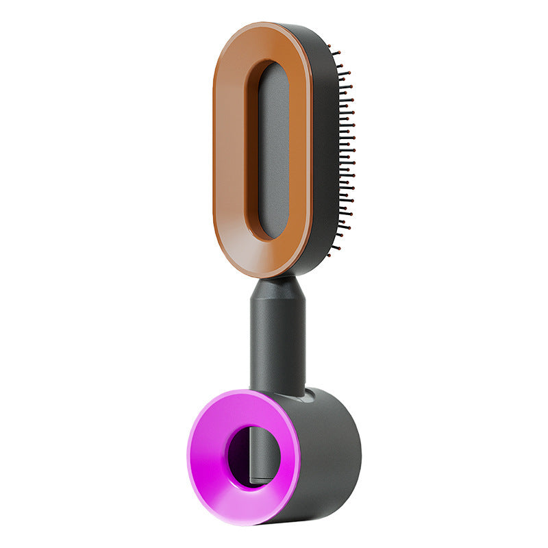 Hair Brush For Women One-key Cleaning Hair Loss Airbag Scalp Comb Hairbrush Black gold Set