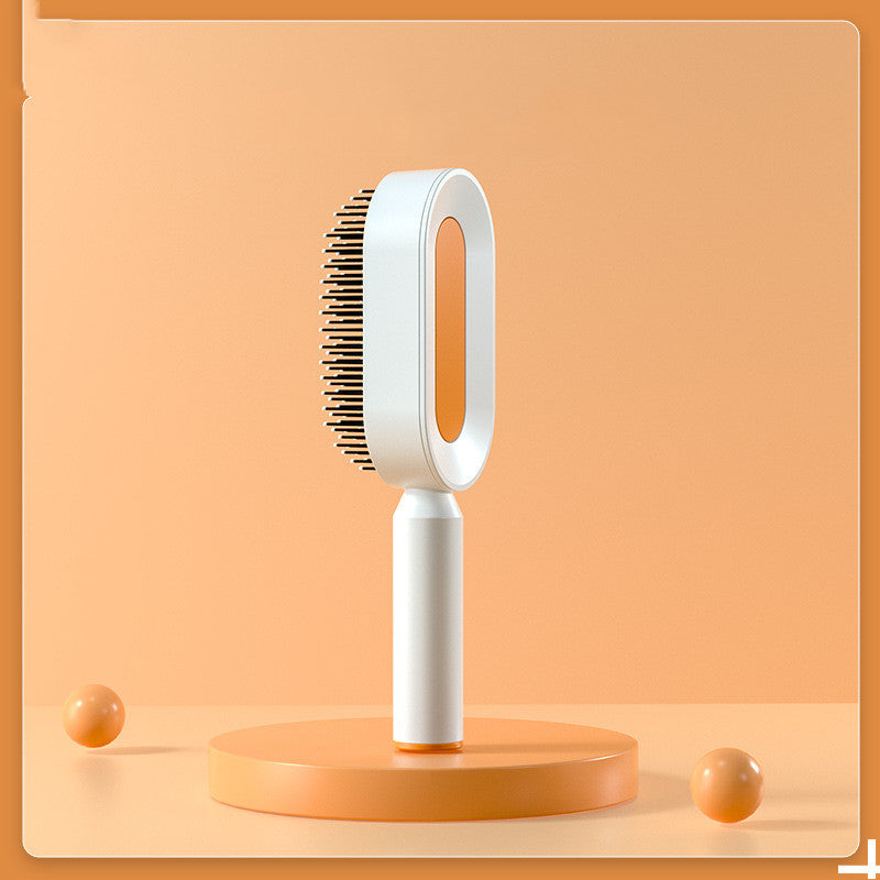 Hair Brush For Women One-key Cleaning Hair Loss Airbag Scalp Comb Hairbrush Orange