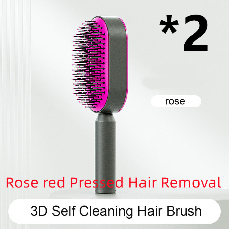 Hair Brush For Women One-key Cleaning Hair Loss Airbag Scalp Comb Hairbrush Set E