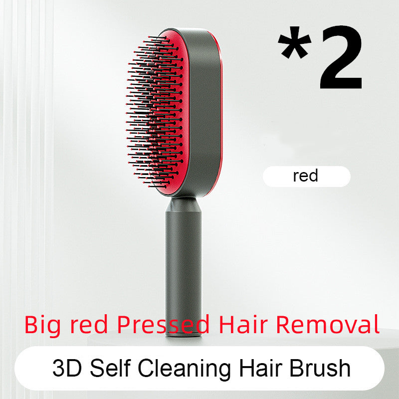 Hair Brush For Women One-key Cleaning Hair Loss Airbag Scalp Comb Hairbrush Set F