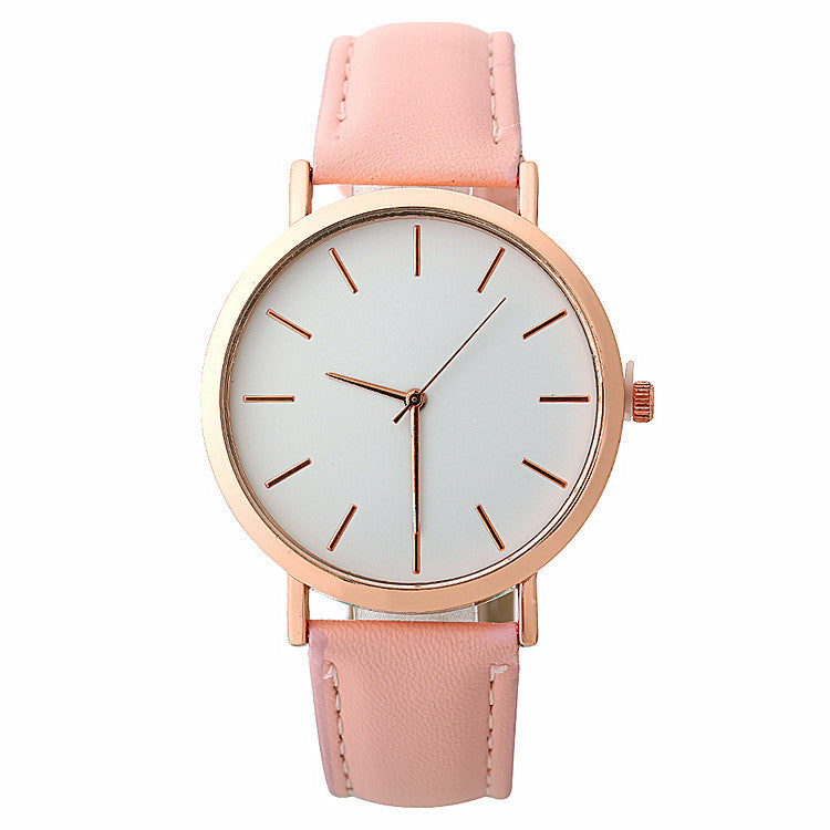 Fashion Simple Style Women's Quartz Wristwatches Females Dress Watches clock Pink