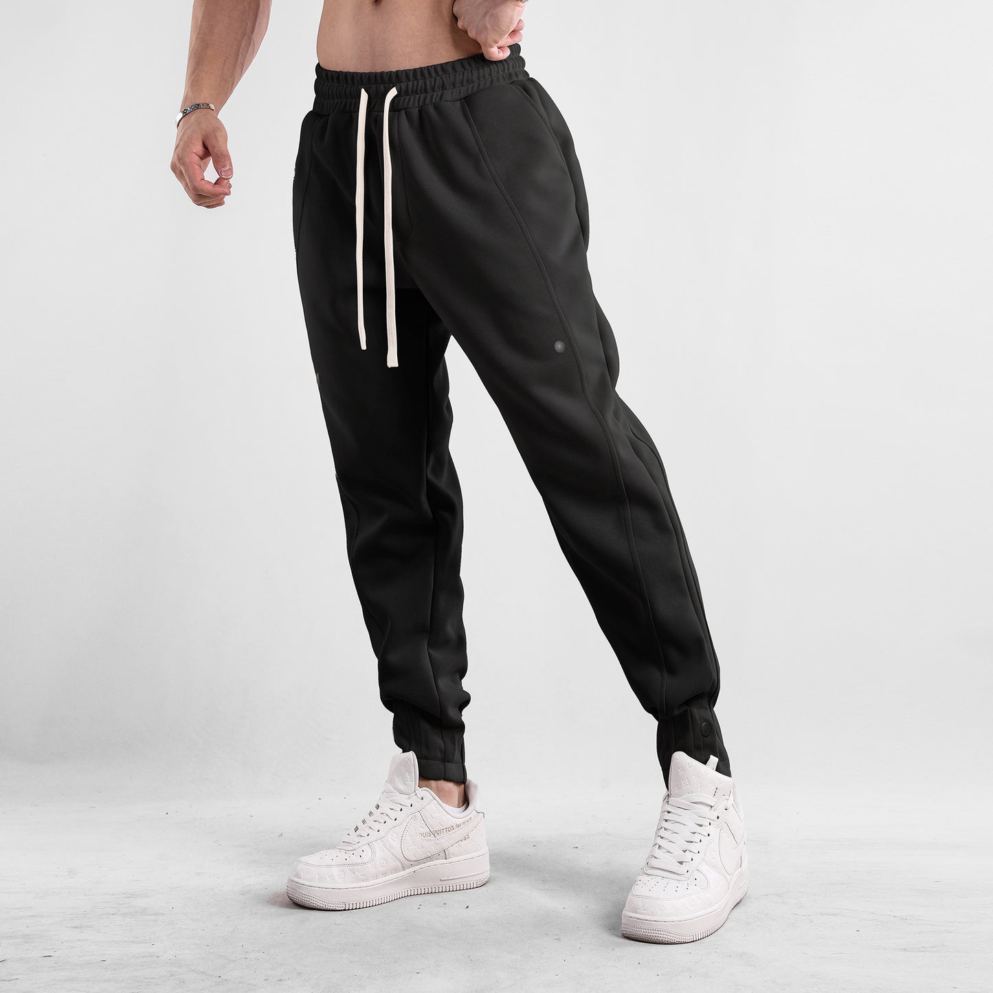 Casual Sports Trousers Loose Autumn Men's Clothing Black L