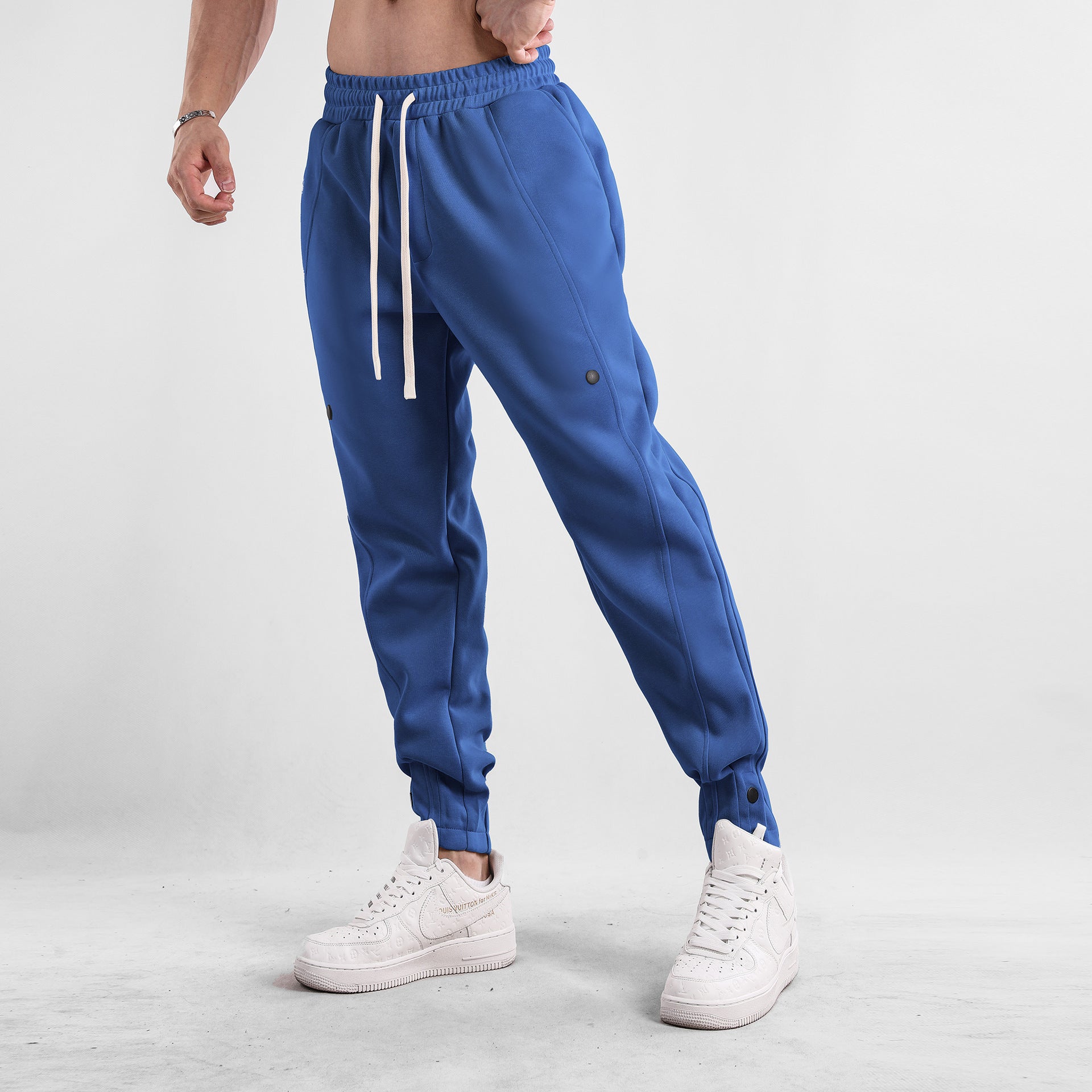 Casual Sports Trousers Loose Autumn Men's Clothing Royal Blue L