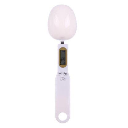 LCD Digital Kitchen Scale Electronic Cooking Food Weight Measuring Spoon Grams White